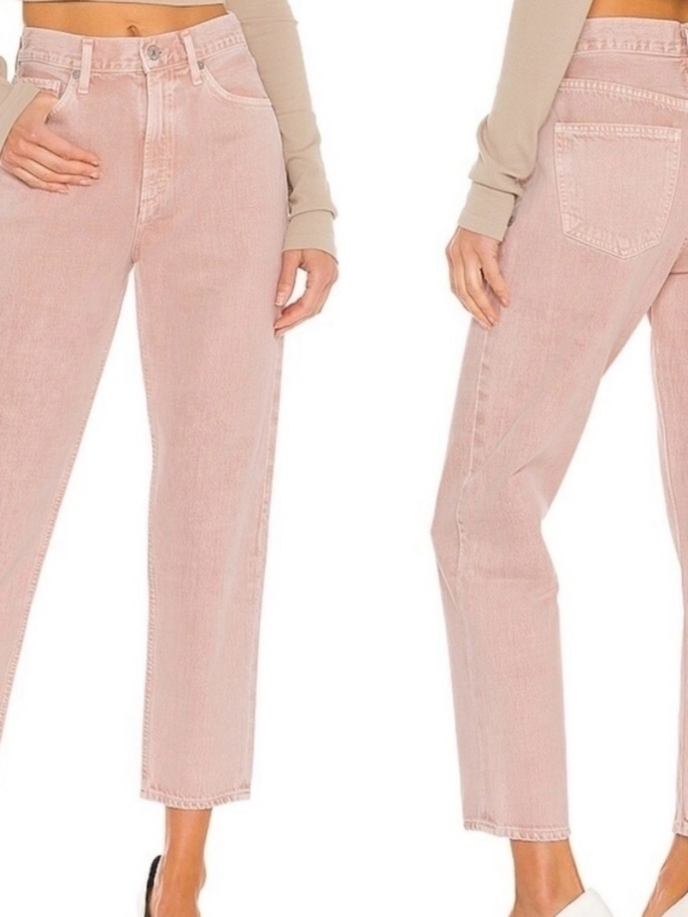 Citizens Of Humanity Blush Pink Marlee relaxed tapered jeans